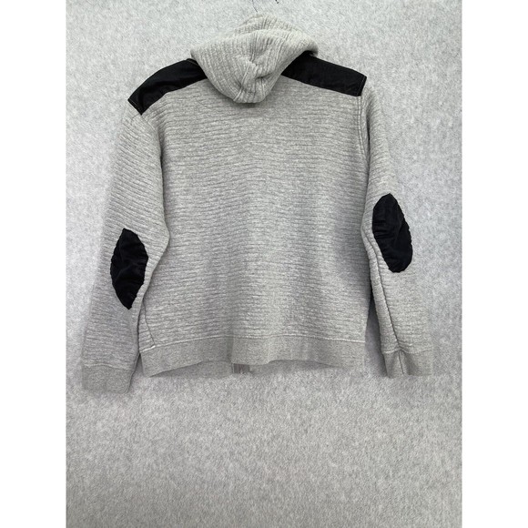 Primark Women's Full Zip Jacket Gray Hooded Elbow Pads Long Sleeve Size Medium - Picture 2 of 11